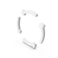 Rotating Arrows White Symbol PNG & PSD Images