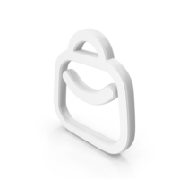 Shopping Bag White Symbol PNG & PSD Images