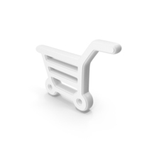 Shopping Cart White Symbol PNG & PSD Images