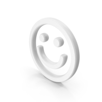 Smiling Face White Symbol PNG & PSD Images