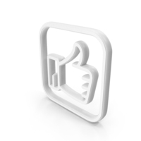 Thumps Up White Symbol PNG & PSD Images