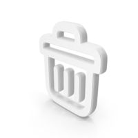 Trash Bin White Symbol PNG & PSD Images