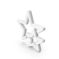 Two Stars White Symbol PNG & PSD Images