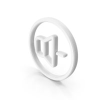 Volume Down White Symbol PNG & PSD Images
