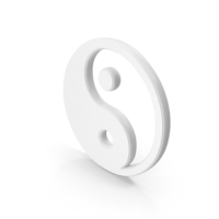 Ying Yang White Symbol PNG & PSD Images