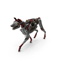 Futuristic Robotic Dog Concept in Walking Pose PNG & PSD Images