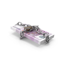Bundle of Euro Bills in Chain PNG & PSD Images