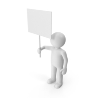 Stickman With Banner PNG & PSD Images