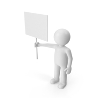 Stickman with Banner PNG & PSD Images
