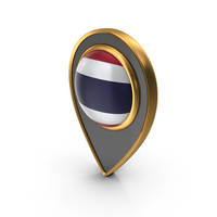 Flag of Thailand Dual Shade Location Pin PNG & PSD Images