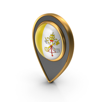 Flag of Vatican City Dual Shade Location Pin PNG & PSD Images
