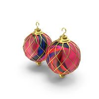 Crystal Golden Earrings PNG & PSD Images