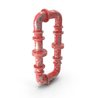 Connected Rusty Red  Pipes PNG & PSD Images