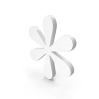 Asterisk Flower Icon White PNG & PSD Images