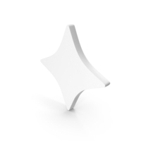 4 Point Star Icon White PNG & PSD Images