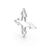 4 Sides Arrow  Four SidesWay Icon White PNG & PSD Images