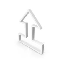 Connect Up Arrow Icon White PNG & PSD Images