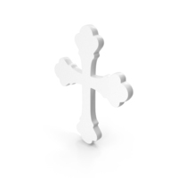 Cross Christian Icon White PNG & PSD Images
