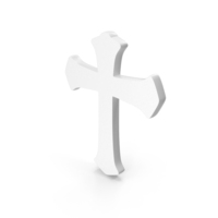 Cross Christian Icon White PNG & PSD Images