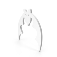 Halloween Bat Icon White PNG & PSD Images