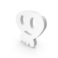 Halloween Ghost Scull Head Icon White PNG & PSD Images