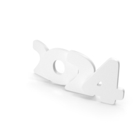 New Year 2024 New Year Icon White PNG & PSD Images