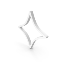Out Line Point Star Icon White PNG & PSD Images