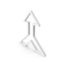 Out Line Combine Up Arrow Icon White PNG & PSD Images