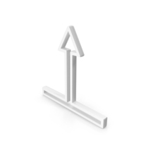 Out Line Connect Up Arrow Icon White PNG & PSD Images