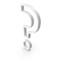 Out Line Question Mark Icon White PNG & PSD Images