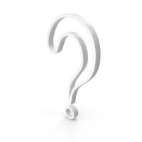 Out Line Question Mark Icon White PNG & PSD Images