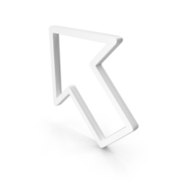 Out Line Left Arrow Up Icon White PNG & PSD Images