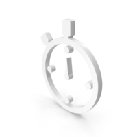 Watch Alarm Icon White PNG & PSD Images