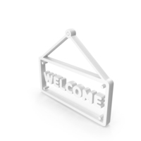 Welcome Board Icon White PNG & PSD Images