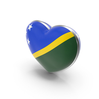 Solomon Country Heart Flag Dual Shade Metallic Solid PNG & PSD Images