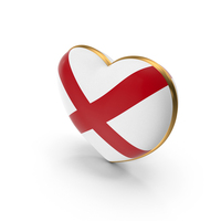 USA States Alabama Flag Heart Dual Side PNG & PSD Images