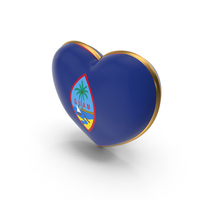 USA States Guam Flag Heart Dual Side PNG & PSD Images