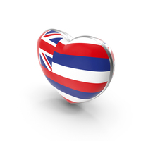 USA States Hawaii Flag Heart Dual Side PNG & PSD Images