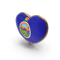 USA States Kansas Flag Heart Dual Side PNG & PSD Images
