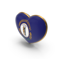 USA States Kentucky Flag Heart Dual Side PNG & PSD Images