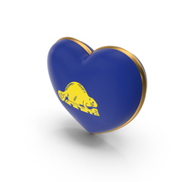 USA States Oregon Back Flag Heart Dual Side PNG & PSD Images