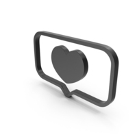Chat Bubble Message Heart Like Icon PNG & PSD Images