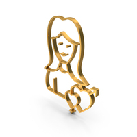 Female With Heart Signs Icon PNG & PSD Images
