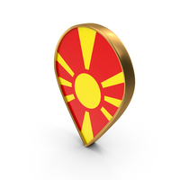 North Macedonia Flag Navigate Location Map PNG & PSD Images