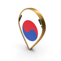 South Korea Flag Navigate Location Map PNG & PSD Images