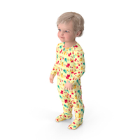 Toddler Aged 1 Year In Pajamas Standing Pose PNG & PSD Images
