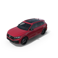 Volkswagen Touareg 2024 Red Lights On PNG & PSD Images