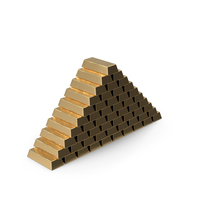Gold Bar Big Piramid Stack PNG & PSD Images