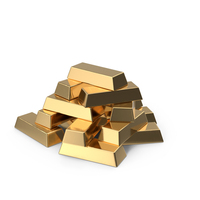 Gold Bar Small Random Stack PNG & PSD Images