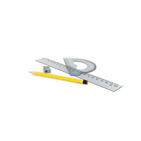 Plastic Rulers Pencil And Sharpener PNG & PSD Images